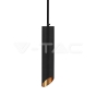 1xGU10 Hanging Pendant Black D:55x300mm - 2