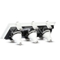 3 x GU10 Fitting Square White, Black - 4