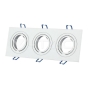 3 x GU10 Housing Square White - 1