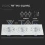 3 x GU10 Housing Square White - 6