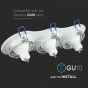 3 x GU10 Housing Round White - 10