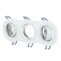 3 x GU10 Housing Round White - 1
