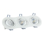 3 x GU10 Housing Round White - 2