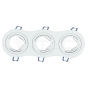 3 x GU10 Housing Round White - 3
