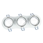 3 x GU10 Housing Round White - 4