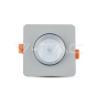 GU10 Fitting Concrete Metal Grey Recessed Light Chrome Bottom Square - 2