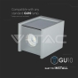 GU10 Fitting Concrete Surface Chrome Bottom Square - 8