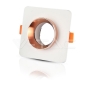 GU10 Fitting Gypsum Metal White Plaster Matt Rose Gold, Square, Recessed - 1