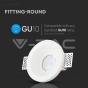 GU10 Fitting Round White - 5