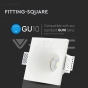 GU10 Soporte Cuadrado Yeso Blanco 121 x 121 mm - 6