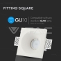 GU10 Fitting Square Gypsum White - 5