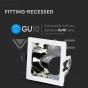 GU10 Fitting White+Chorme Square - 5