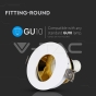 GU10 Fitting redondo blanco+oro - 5