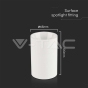 GU10 Surface Fitting Round White Body - 3