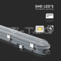 LED Waterproof Fitting M-Series 1200mm 36W 4000K Transparent SS Clip 120 lm/W - 2