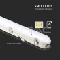 LED Waterproof Fitting SAMSUNG Chip 150cm 48W Sensor Milky Cover + SS Clips 4000K - 5