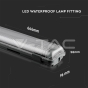 LED Waterproof Lamp Fitting 60cm 2x10W 4000K - 11