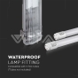 Waterproof Fitting T8 2 x 60cm Metal Hermetic seal IP65 - 2