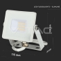 10W LED Floodlight SMD SAMSUNG Chip White Body 3000K - 12