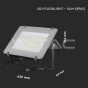 200W LED Floodlight SMD SAMSUNG Chip Slim Black Body 6500K - 13