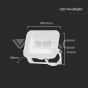 20W LED Floodlight SMD SAMSUNG Chip PRO-S White Body 3000K - 7