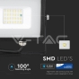 20W LED Floodlight SMD SAMSUNG Chip Slim Black Body 3000K - 7