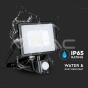 20W LED Sensor Floodlight SAMSUNG Chip Cut-OFF Function Black Body 3000K - 9
