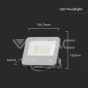30W LED Floodlight Black Body 6500K Super Bright 185lm/W - 7