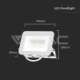 30W LED Floodlight SMD SAMSUNG Chip PRO-S White Body 6500K - 7