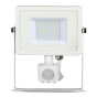 30W LED Sensor Floodlight SAMSUNG Chip Cut-OFF Function White Body 6400K - 3