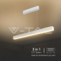 40W LED Linear Hanging Light 3 in 1 White Body - 3