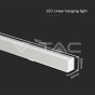 40W LED Linear Hanging Light 3 in 1 White Body - 6