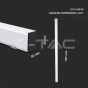 LED Linear Light SAMSUNG Chip 40W Hanging Suspension White Body 4000K 1200x50x65mm - 10