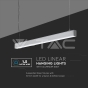 Luminaria Colgante Lineal 40W LED SAMSUNG CHIP Cuerpo Plateado 4000K 1200x50x65mm - 7
