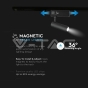 Foco de carril magnético 15W LED IP20 24V negro 3000K - 5