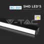 30W LED Magnetic SMD Linear Light Black IP20 24V 4000K - 7