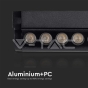 Foco lineal magnético LED de 5 W, cuerpo negro ajustable de 4000 K - 6