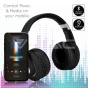 Auriculares inálambricos Bluetooth diadema ajustable 500mAh negros W/BAG - 4