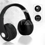 Auriculares inálambricos Bluetooth diadema ajustable 500mAh negros W/BAG - 6