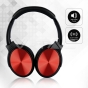 Auriculares inálambricos Bluetooth cascos plegables 500mAh rojos W/BAG - 7