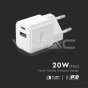 20W Charging Adapter With 1PD + 1 QC Port White - 6