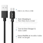 1m. Micro USB Cable Black Platinum Series - 3