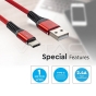 Cable USB 1m. Tipo C Rojo Gold Series - 3