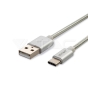 1m. Type C USB Cable Silver Platinum Series - 1