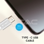 1m. Type C USB Cable Silver Platinum Series - 4