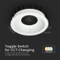 18W LED Honey COMB Downlight Bridgelux Chip 3in1 White Ring + Black Heating - 4