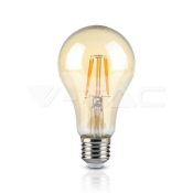 LED Bulb SAMSUNG Chip Filament 4W E27 A60 Amber Cover 2200K