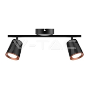 12W LED Wall Lamp Double Head 3000K Black