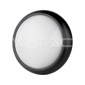 Plafón LED 12W cuerpo negro redondo Blanco cálido IP54