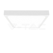 30W LED Dome Light Square Microwave Sensor White Frame 4000K IP44